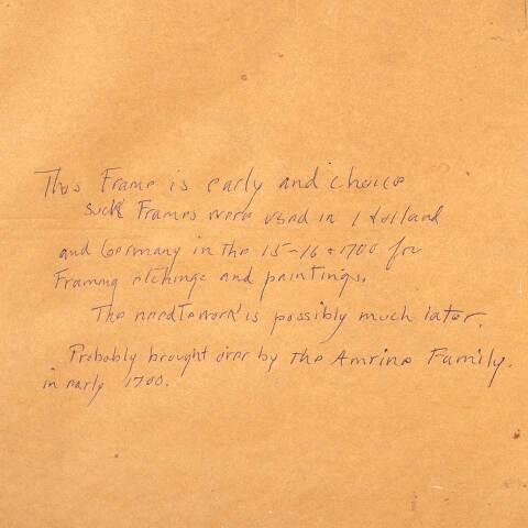 #53406 Antique Wood Framed Needlepoint Artwork image 8