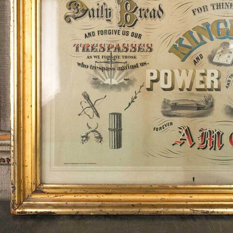 #53410 Antique Masonic Lord's Prayer Color Print image 4