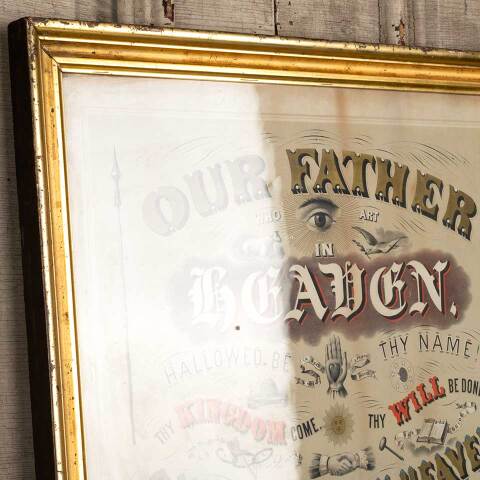 #53410 Antique Masonic Lord's Prayer Color Print image 2