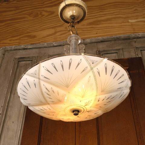 #53412 Antique 2 Bulb Chandelier Light Fixture image 2