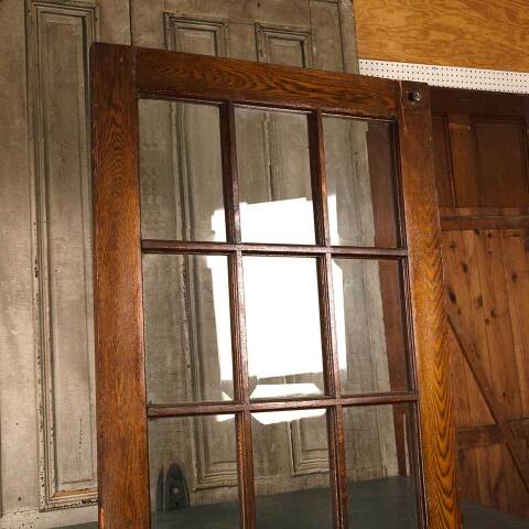 #53417 33x80 Antique Oak 15 Lite French Door image 5