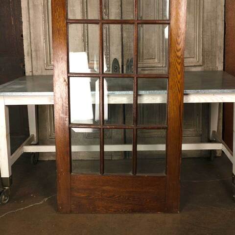 #53417 33x80 Antique Oak 15 Lite French Door image 6