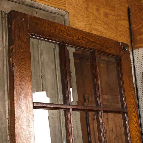 #53417 33x80 Antique Oak 15 Lite French Door image 8