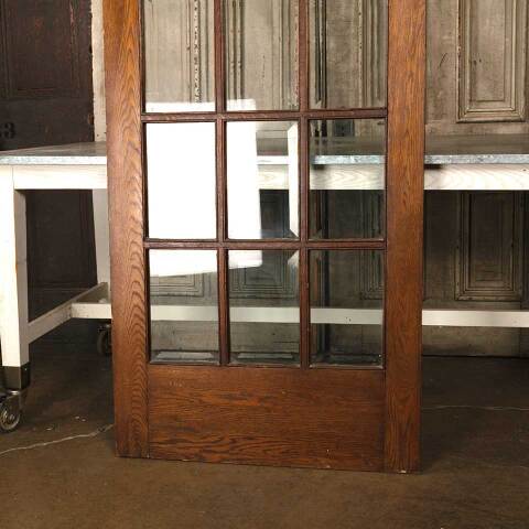 #53417 33x80 Antique Oak 15 Lite French Door image 2