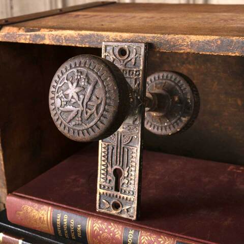 #53419 Antique Ornate Victorian Door Hardware Set image 4