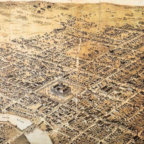 #53421 Bird's Eye View Columbus, Ohio 1872 Poster image 7