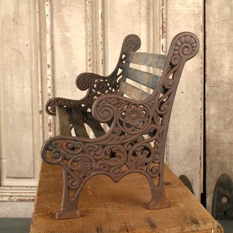 #53424 Miniature Cast Iron & Wood Garden Bench image 2