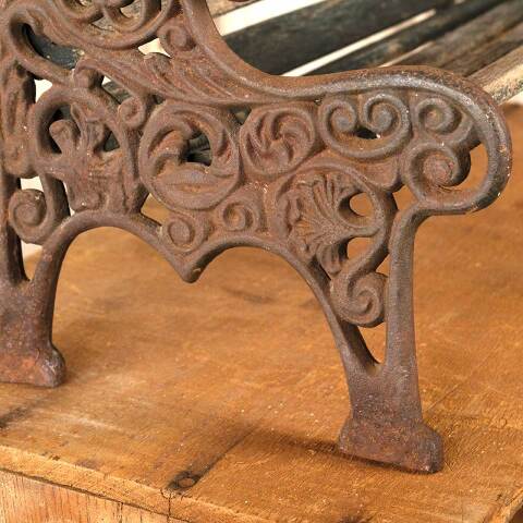 #53424 Miniature Cast Iron & Wood Garden Bench image 6