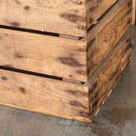 #53427 Antique Slat Wood Storage Crate image 2