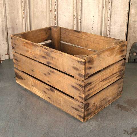 #53427 Antique Slat Wood Storage Crate image 3