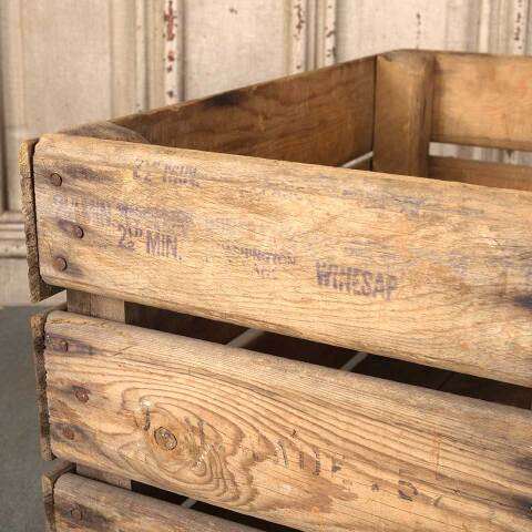 #53427 Antique Slat Wood Storage Crate image 6