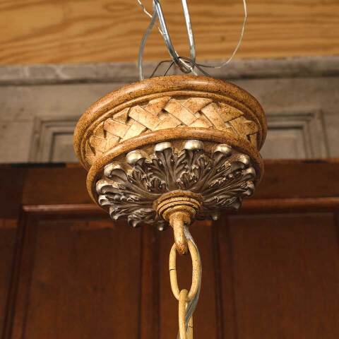 #53435 Salvaged 5 Bulb Chandelier Light Fixture image 6