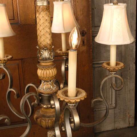 #53435 Salvaged 5 Bulb Chandelier Light Fixture image 7