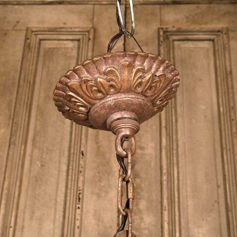 #53436 Salvaged 6 Bulb Chandelier Light Fixture image 2