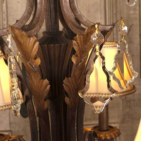 #53436 Salvaged 6 Bulb Chandelier Light Fixture image 7