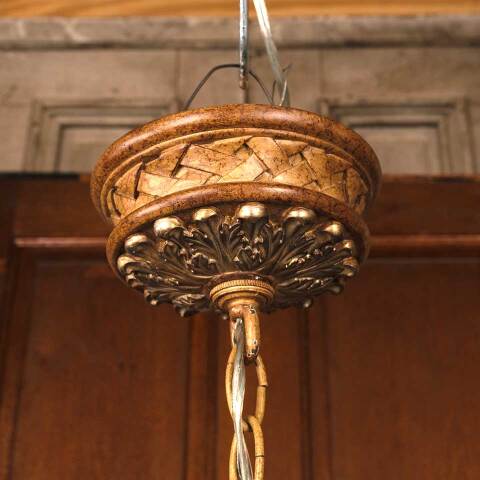 #53437 Salvaged 3 Bulb Chandelier Light Fixture image 5