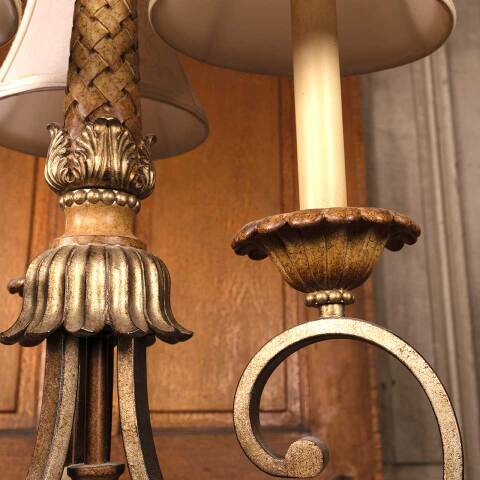 #53437 Salvaged 3 Bulb Chandelier Light Fixture image 8