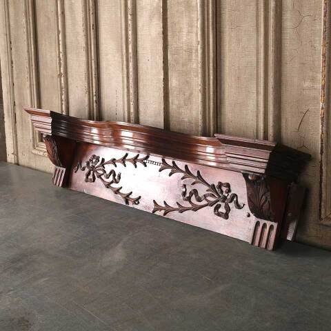 #53441 Salvaged Ornate Antique Wood Wall Shelf image 3