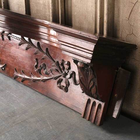 #53441 Salvaged Ornate Antique Wood Wall Shelf image 5