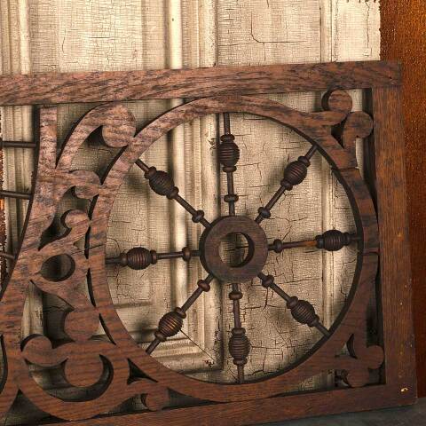 #53442 Antique Interior Oak Stick & Ball Panels image 3