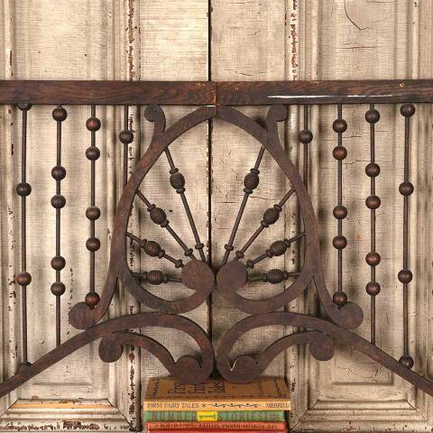 #53443 Antique Interior Oak Stick & Ball Panels image 3