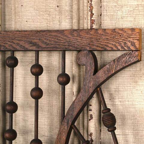 #53443 Antique Interior Oak Stick & Ball Panels image 7