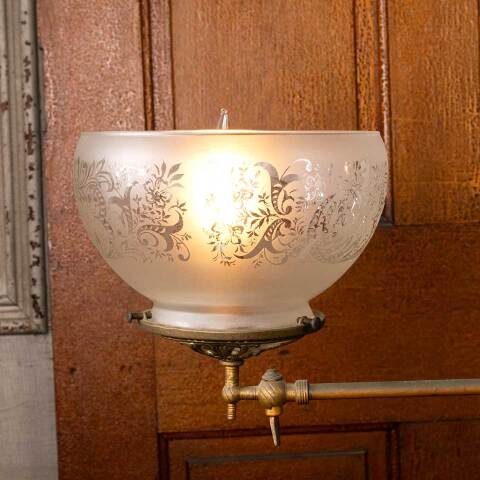 #53449 Antique Brass Electrified Gas Chandelier image 3