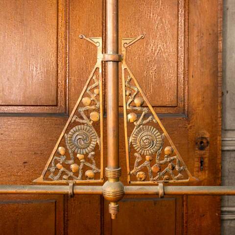 #53449 Antique Brass Electrified Gas Chandelier image 5