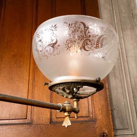 #53449 Antique Brass Electrified Gas Chandelier image 6