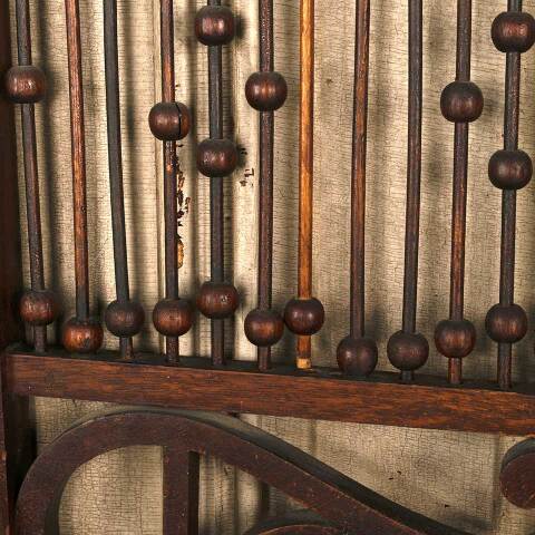 #53450 Antique Interior Wood Stick & Ball Spandrel image 4