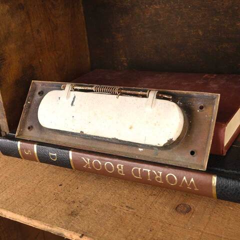 #53464 Antique LETTERS Door Mail Slot Hardware image 7