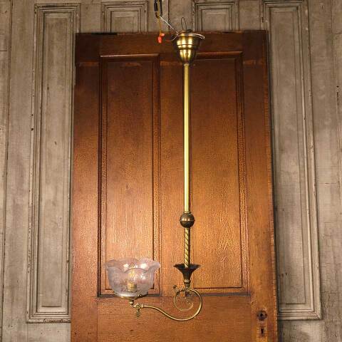 #53470 Antique Brass 1 Bulb Gas Light Chandelier image 8