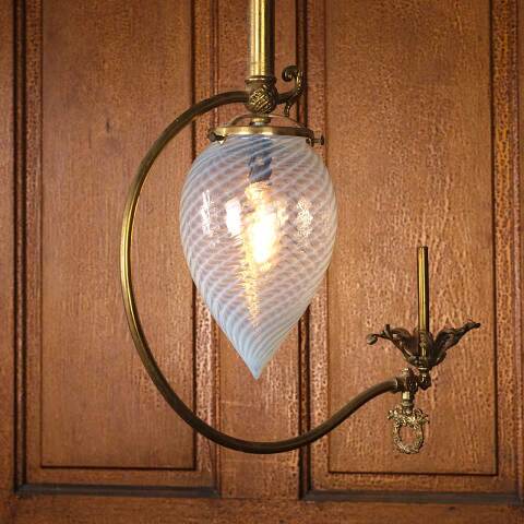 #53471 Antique Brass Gas & Electric Chandelier image 2