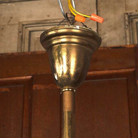 #53471 Antique Brass Gas & Electric Chandelier image 3