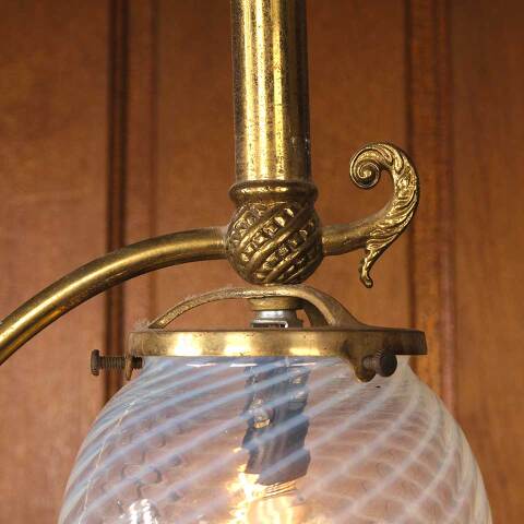 #53471 Antique Brass Gas & Electric Chandelier image 4