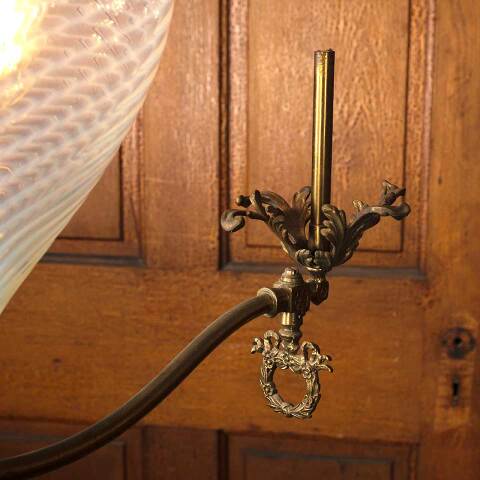 #53471 Antique Brass Gas & Electric Chandelier image 5