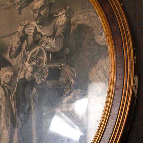 #53489 Antique Print in Ornate Round Picture Frame image 7