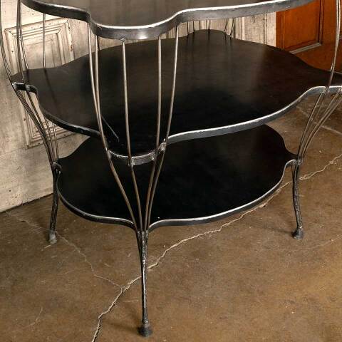 #53508 Artist Made Contemporary 3 Tier Metal Table image 2