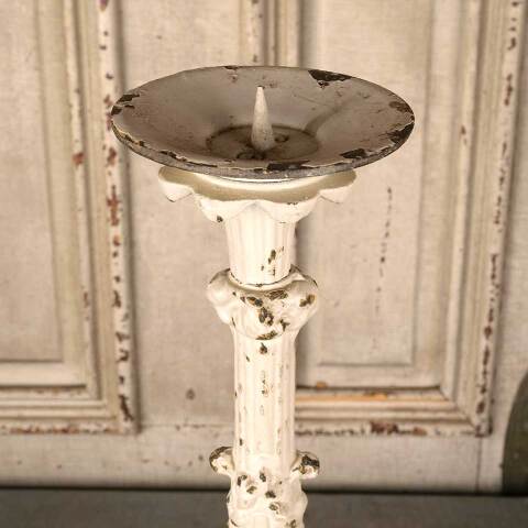 #53534 Distressed Painted Cast Iron Candle Holder image 4