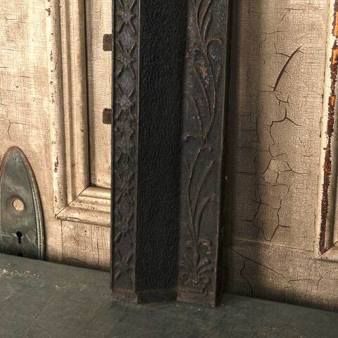 #53561 28x31 Antique Cast Iron Fireplace Surround image 7