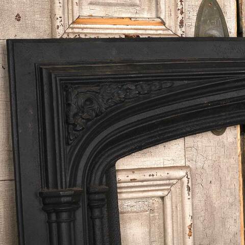 #53562 34x34 Antique Cast Iron Fireplace Surround image 2