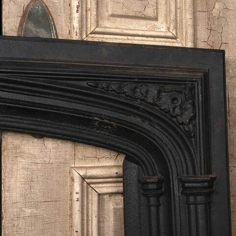 #53562 34x34 Antique Cast Iron Fireplace Surround image 4