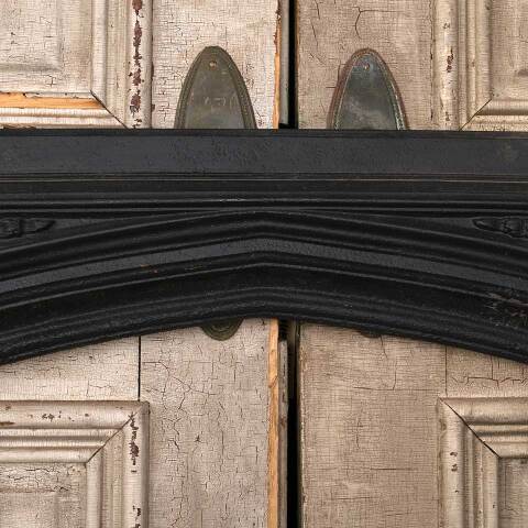 #53562 34x34 Antique Cast Iron Fireplace Surround image 3