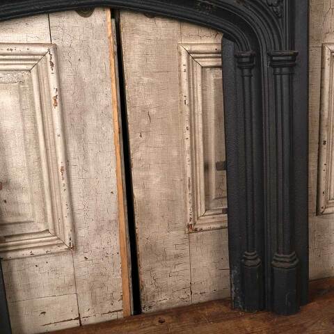#53562 34x34 Antique Cast Iron Fireplace Surround image 5