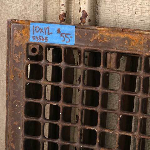 #53565 10x12 Antique Heat Grate Floor Vent Cover image 3