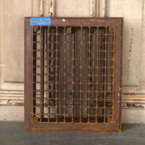 #53566 10x12 Antique Heat Grate Floor Vent Cover image 2