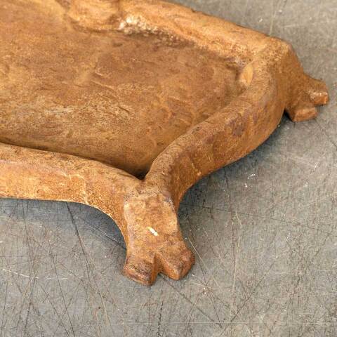 #53568 Antique Cast Iron Fireplace Tool Set Stand image 4