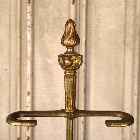 #53569 Antique Brass Fireplace Tool Set & Stand image 6