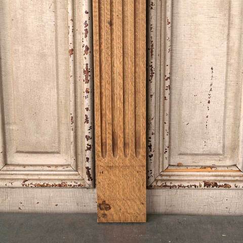 #53603 Antique Oak Fireplace Mantel Fluted Pilaster image 3