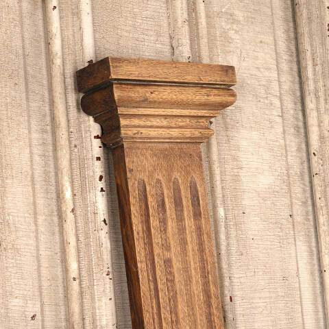 #53603 Antique Oak Fireplace Mantel Fluted Pilaster image 5